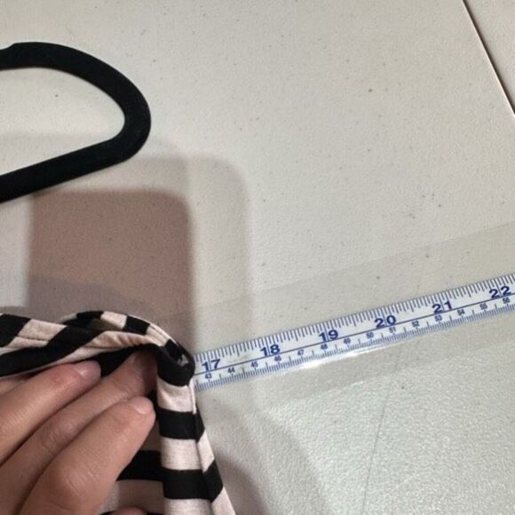 The Impeccable Pig Womens Striped Summer Mini Dress Black White Size Large - Picture 6 of 7